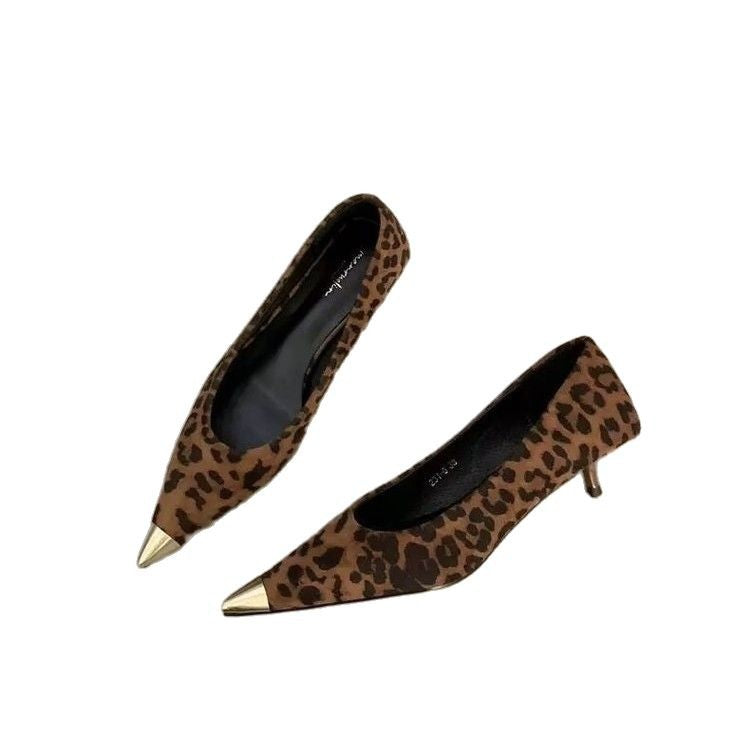 Damen elegante spitze Pumps mit goldener Zehenkappe EB