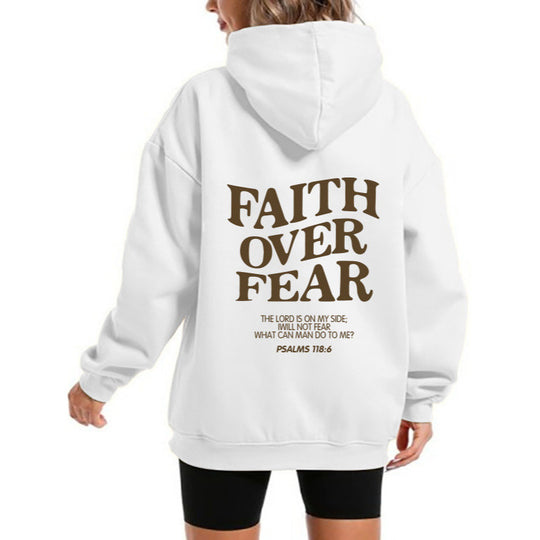 Damen Kapuzensweater mit motivierendem Schriftzug und bequemem Schnitt EB