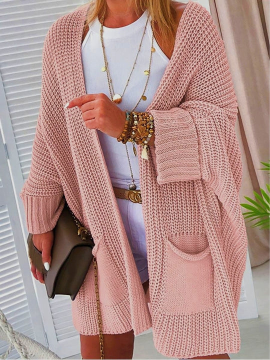 Damen Grobstrickjacke mit praktischen Taschen und lässigem Schnitt EB