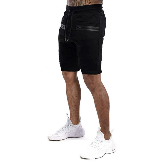 Herren Sportliche Shorts mit verstellbarem Bund und seitlichen Reißverschlusstaschen EB
