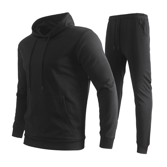 Herren Performance-Hoodie- und Jogginghose-Set aus atmungsaktivem Funktionsstoff EB
