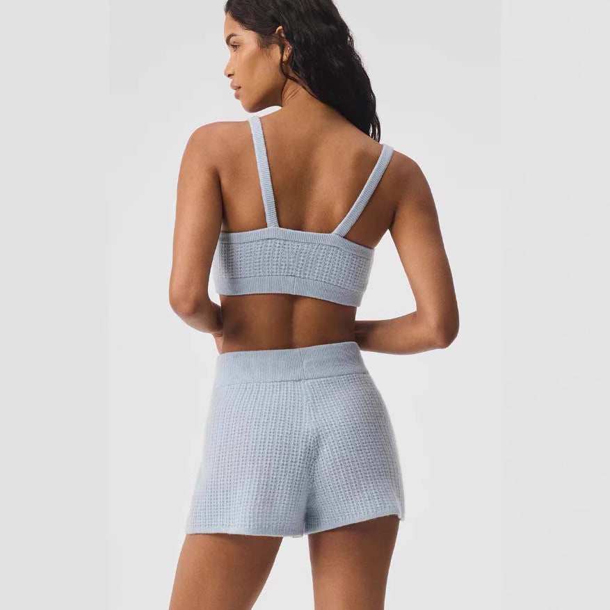 Damen lässiges Freizeit-Set aus Strukturstrick EB