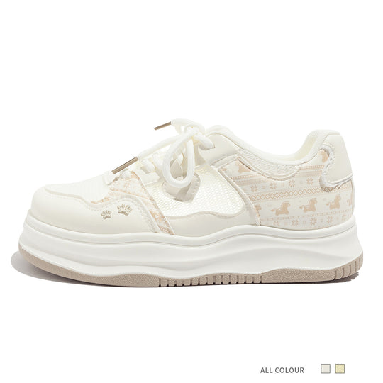 Damen Atmungsaktive Sneakers mit innovativem Komfortsystem und elastischen Schnürsenkeln EB