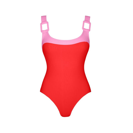 Damen Einseitiger Badeanzug mit Rüschendetails EB