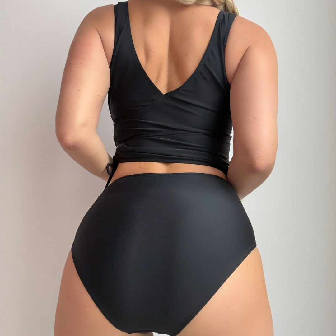 Damen Sportliches Wickel-Bikini-Set EB