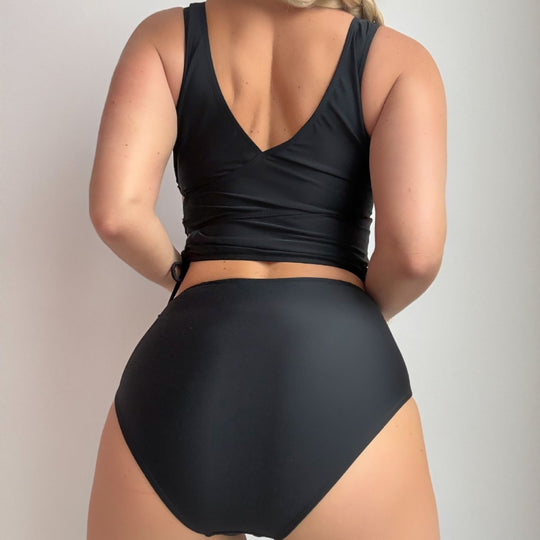 Damen Sportliches Wickel-Bikini-Set EB