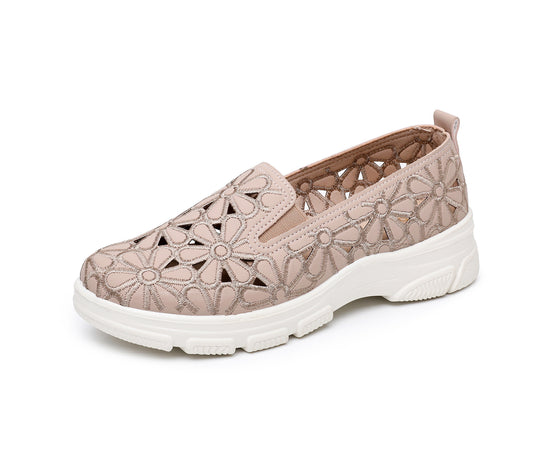 Damen Slip-On Freizeit-Schuhe mit floralem Design EB