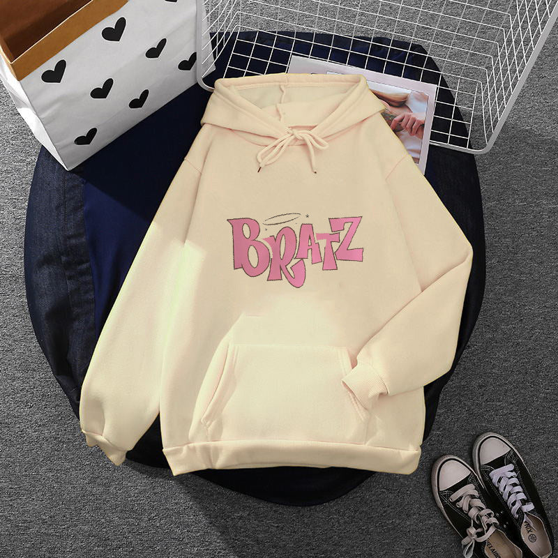 Damen nan lässiger Kapuzenpullover im Oversized-Schnitt mit Lettering-Grafik und Kängurutasche EB
