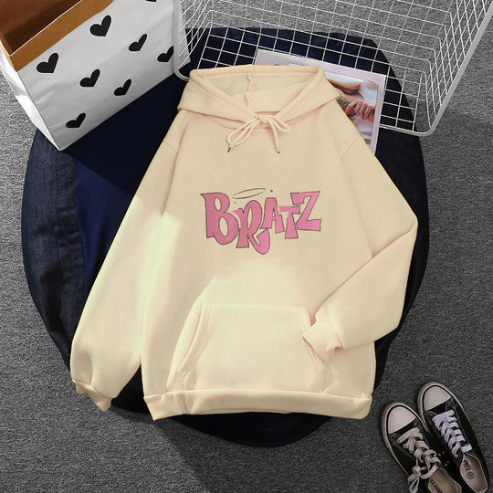 Damen nan lässiger Kapuzenpullover im Oversized-Schnitt mit Lettering-Grafik und Kängurutasche EB