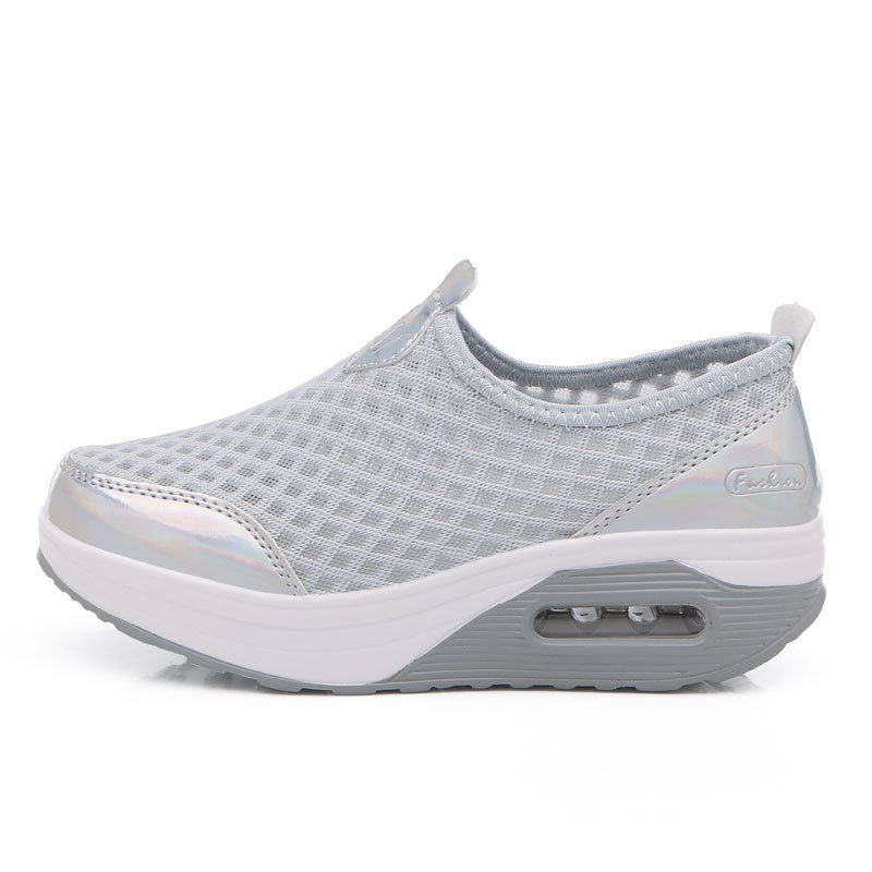 Damen Bequeme Slip-On Sneakers mit atmungsaktivem Obermaterial und dämpfendem Fußbett EB