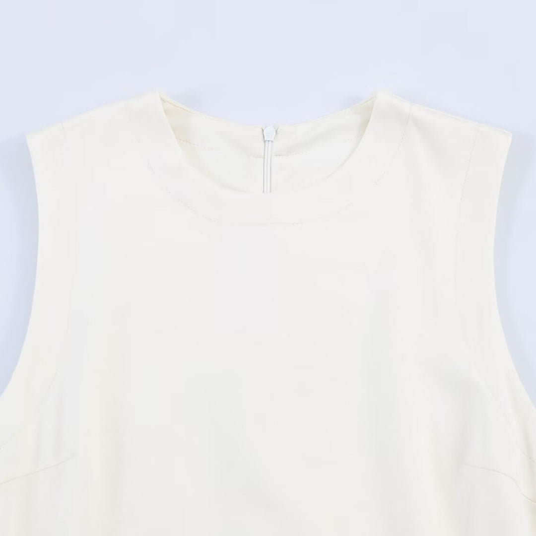 Damen Midi-Kleid mit elegantem Schnitt und fließendem Rock EB