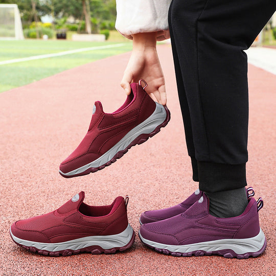 Damen Sportliche Slip-On Sneakers mit rutschfester Sohle und dematmungsaktiven Obermaterial EB