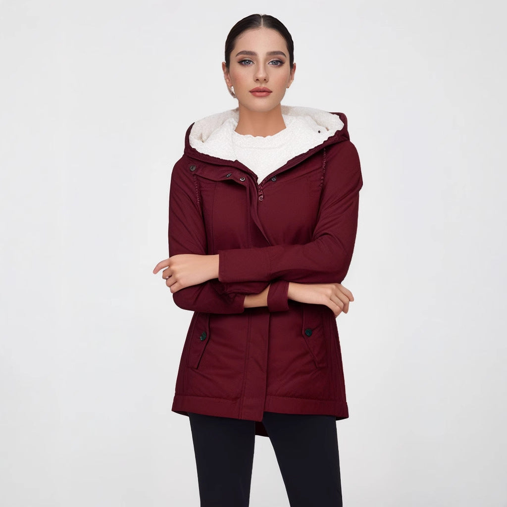 Damen warme Outdoor-Jacke mit kuscheligem Futter EB