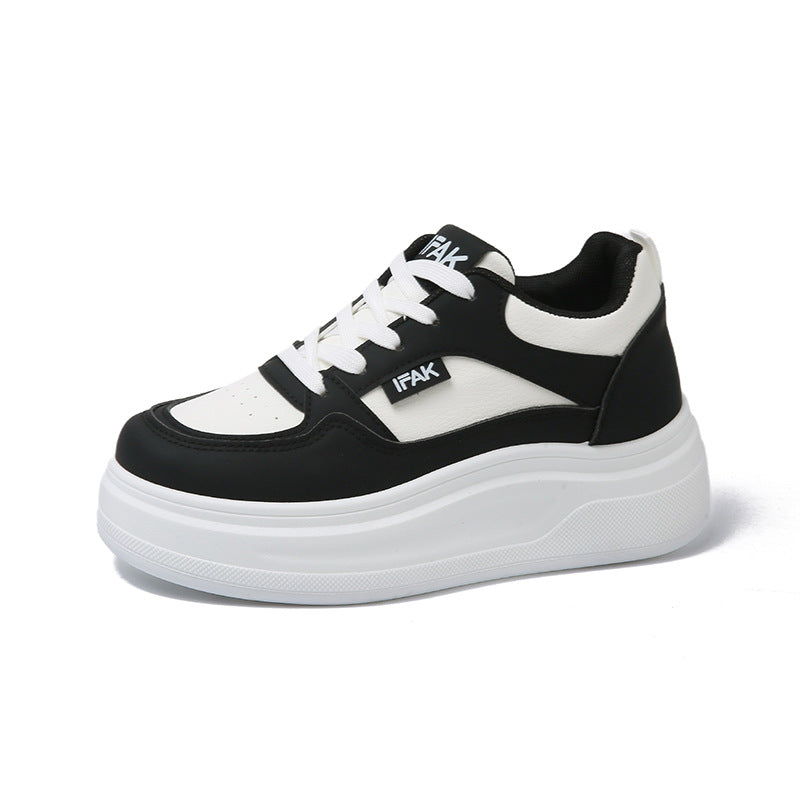 Damen modische Plateausneaker mit gepolsterter Sohle und atmungsaktivem Obermaterial EB