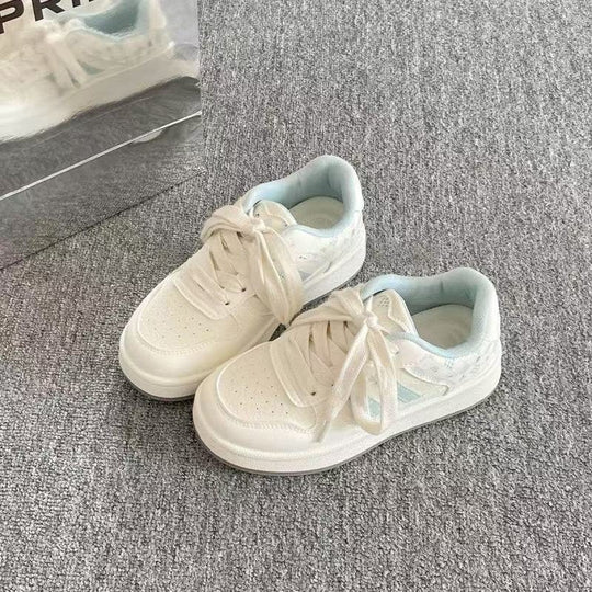 Damen Sportliche Sneakers mit kariertem Design und gepolsterter Innensohle EB