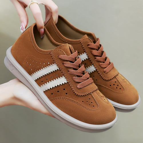 Damen Sneaker mit atmungsaktivem Veloursleder und gepolstertem Fußbett EB