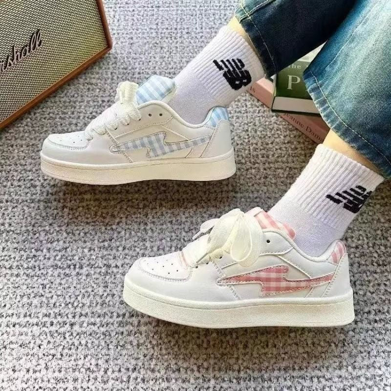 Damen Sportliche Sneaker mit kariertem Design und bequemer Dämpfung EB