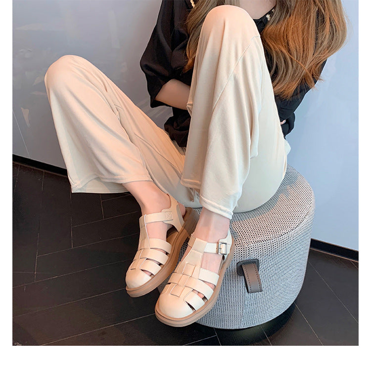 Damen Sandalen mit verstellbarem Riemen und rutschfester Sohle EB