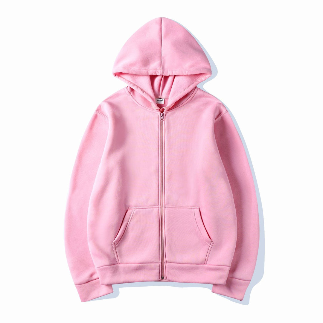 Damen Kapuzensweatshirt mit durchgehendem Reißverschluss und seitlichen Taschen EB