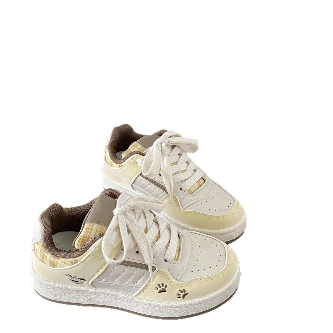 Damen Sneakers im modernen Karomuster mit bequemer Dämpfung EB