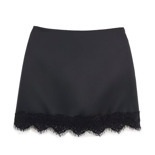 Damen eleganter Rock mit Spitzenbesatz EB