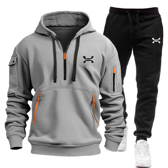 EB Herren Hoodie-Trainingsanzug mit Reißverschlusstaschen