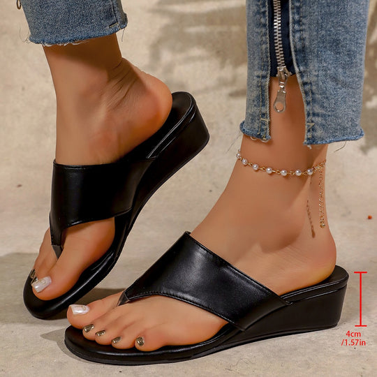 Damen Wedge-Sandalen mit komfortablem Fußbett und modischer Schnalle EB