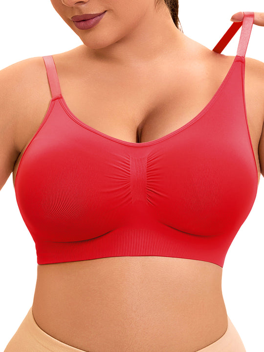 Damen sportlicher Bralette-BH mit nahtloser Passform und elastischem Unterband EB