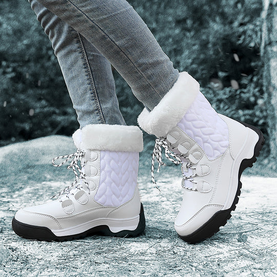 Damen Isolierte Winterstiefel mit rutschfester Sohle und warmem Innenfutter EB