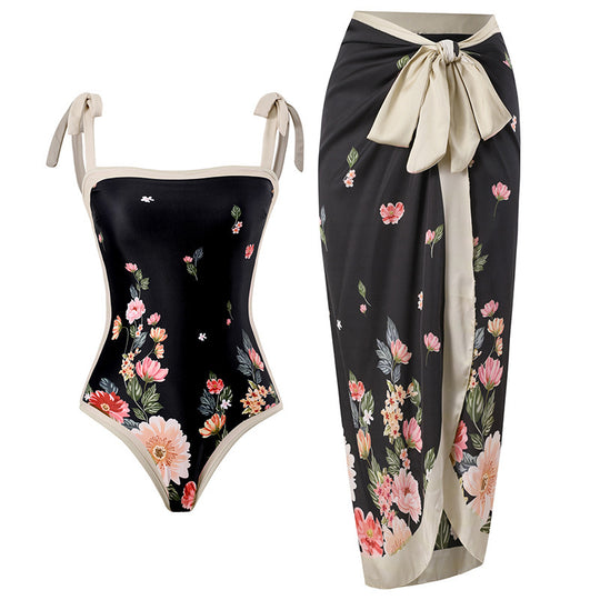 Damen Eleganter Schwimmanzug mit floralem Design EB