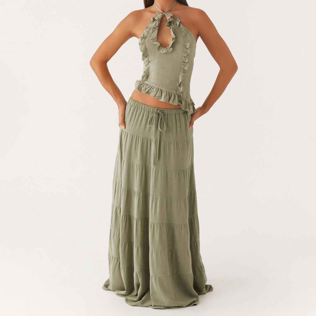 Damen Blusenkleid mit floralen Details EB