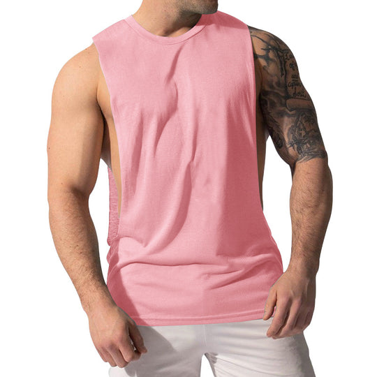 Herren nan Muskelshirt mit extra tiefen Armöffnungen und atmungsaktivem Baumwollmix EB