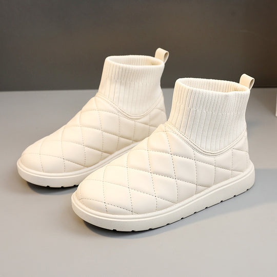 Damen modische Winterstiefel mit warmem Innenfutter und rutschfester Sohle EB
