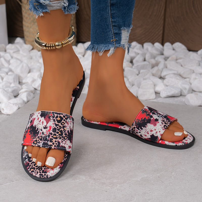 Damen Freizeitsandalen mit modischem Tiermuster EB