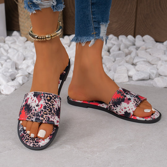 Damen Freizeitsandalen mit modischem Tiermuster EB