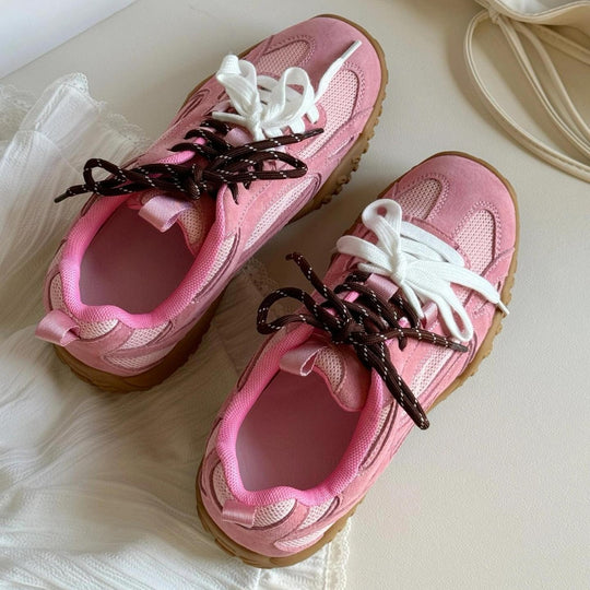 Damen Sportliche Sneaker mit atmungsaktivem Obermaterial und modischem Design EB