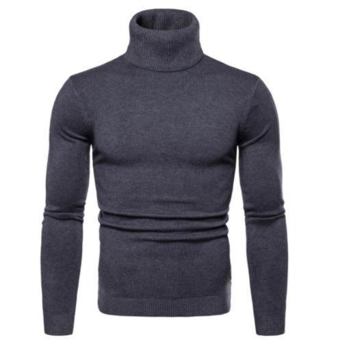 Herren nan figurbetonter Rollkragenpullover aus Feinstrick mit elastischer Passform EB