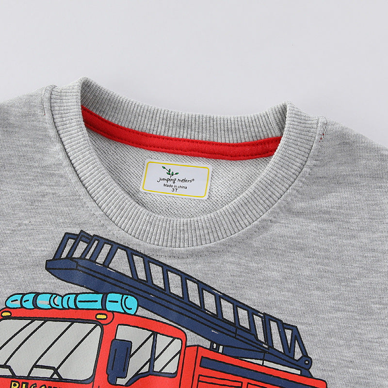 Jungen Sweatshirt mit coolem Feuerwehrdesign EB