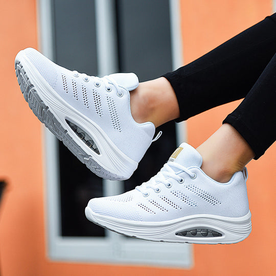Damen nan atmungsaktiver Strick-Gehkomfort-Sneaker mit integrierter Luftfederung und ergonomischer Rockersohle EB