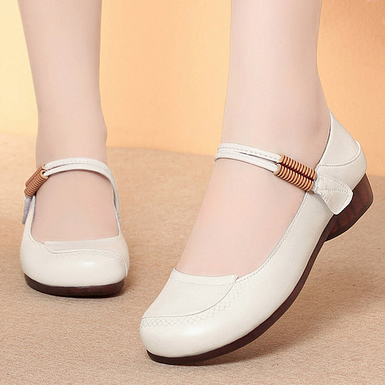 Damen Ballerinas mit flexiblem Riemen und bequemem Fußbett EB
