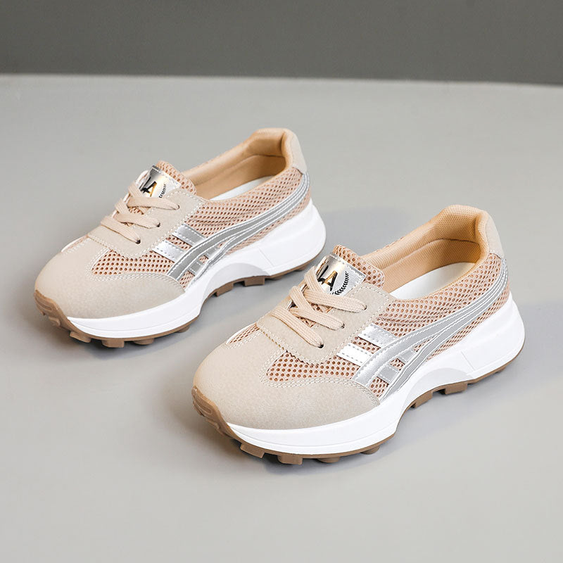 Damen Sportliche Sneakers mit atmungsaktiver Mesh-Oberfläche und dynamischem Sohlenprofil EB