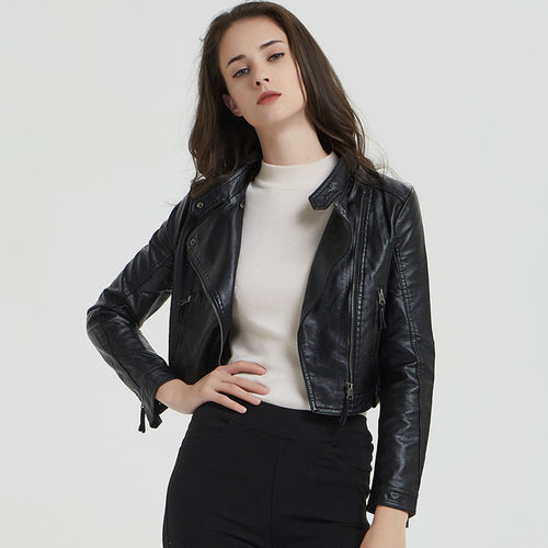 Damen elegante Bikerjacke aus hochwertigem EB