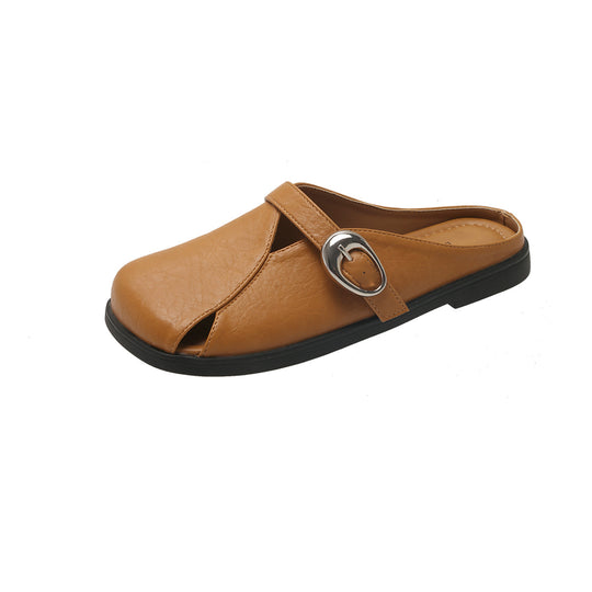 Damen Modische Mules mit verstellbarem Riemen und elastischer Sohle EB