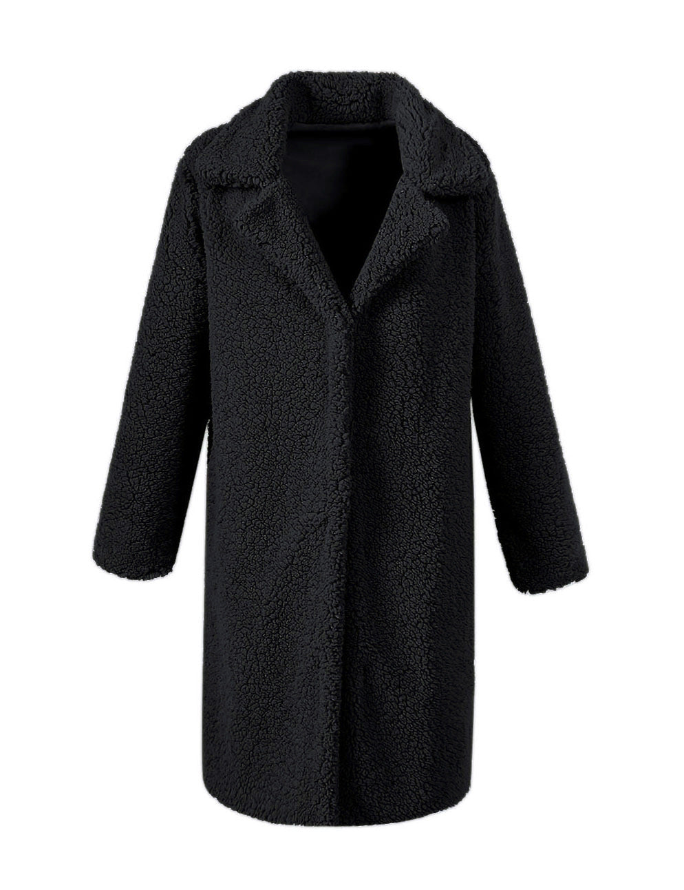 Damen Kuscheliger Oversized-Mantel aus Teddyfleece EB