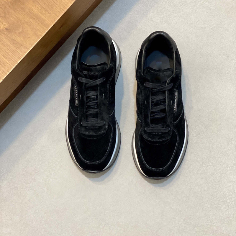 Damen Komfortable Wildleder Sneakers mit atmungsaktiver Innensohle EB