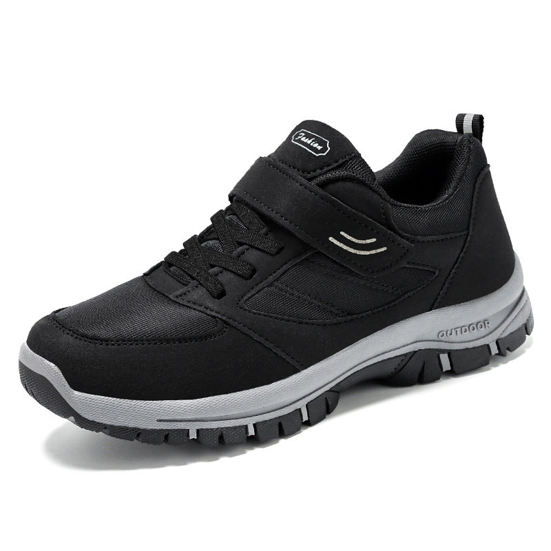Herren nan robuste Outdoor-Sneaker mit Klettverschluss, atmungsaktivem Strickoberteil und profilierter rutschfester Sohle EB