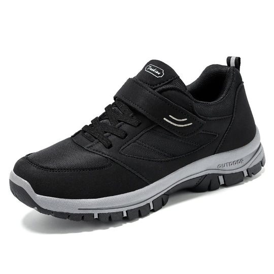 Herren nan robuste Outdoor-Sneaker mit Klettverschluss, atmungsaktivem Strickoberteil und profilierter rutschfester Sohle EB