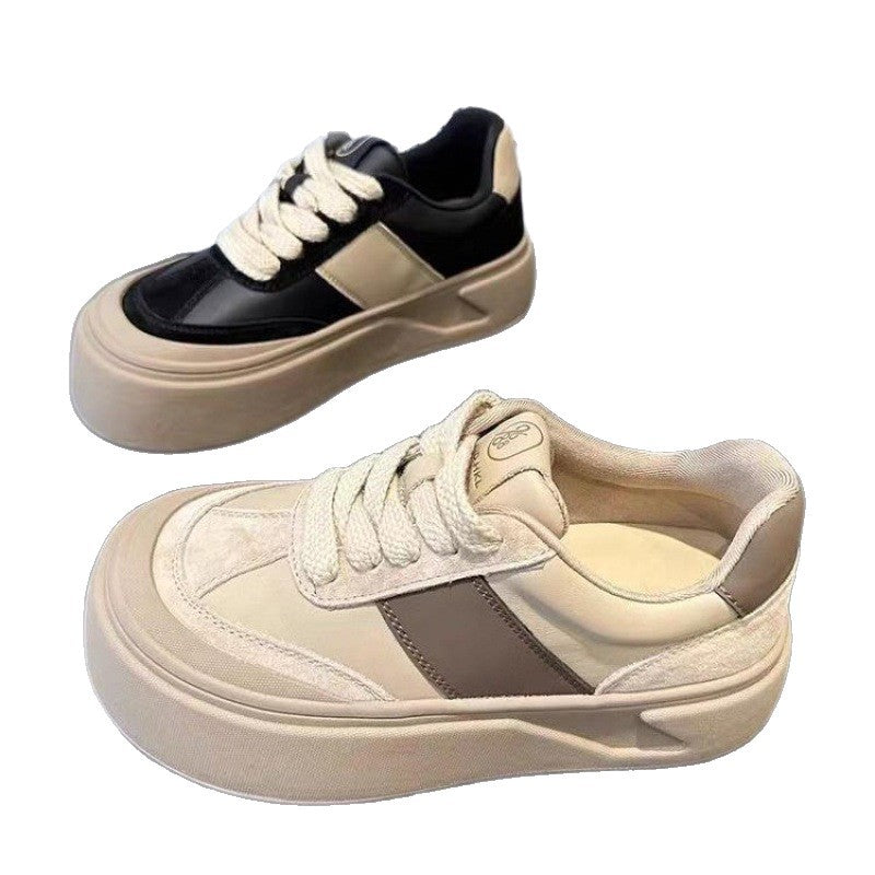 Damen Plateau Sneakers mit lässigem Retro-Design und weichem Obermaterial EB