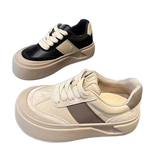 Damen Plateau Sneakers mit lässigem Retro-Design und weichem Obermaterial EB