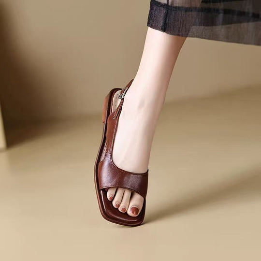 Damen Slingback Sandalen mit seitlichem Cut-Out Design EB